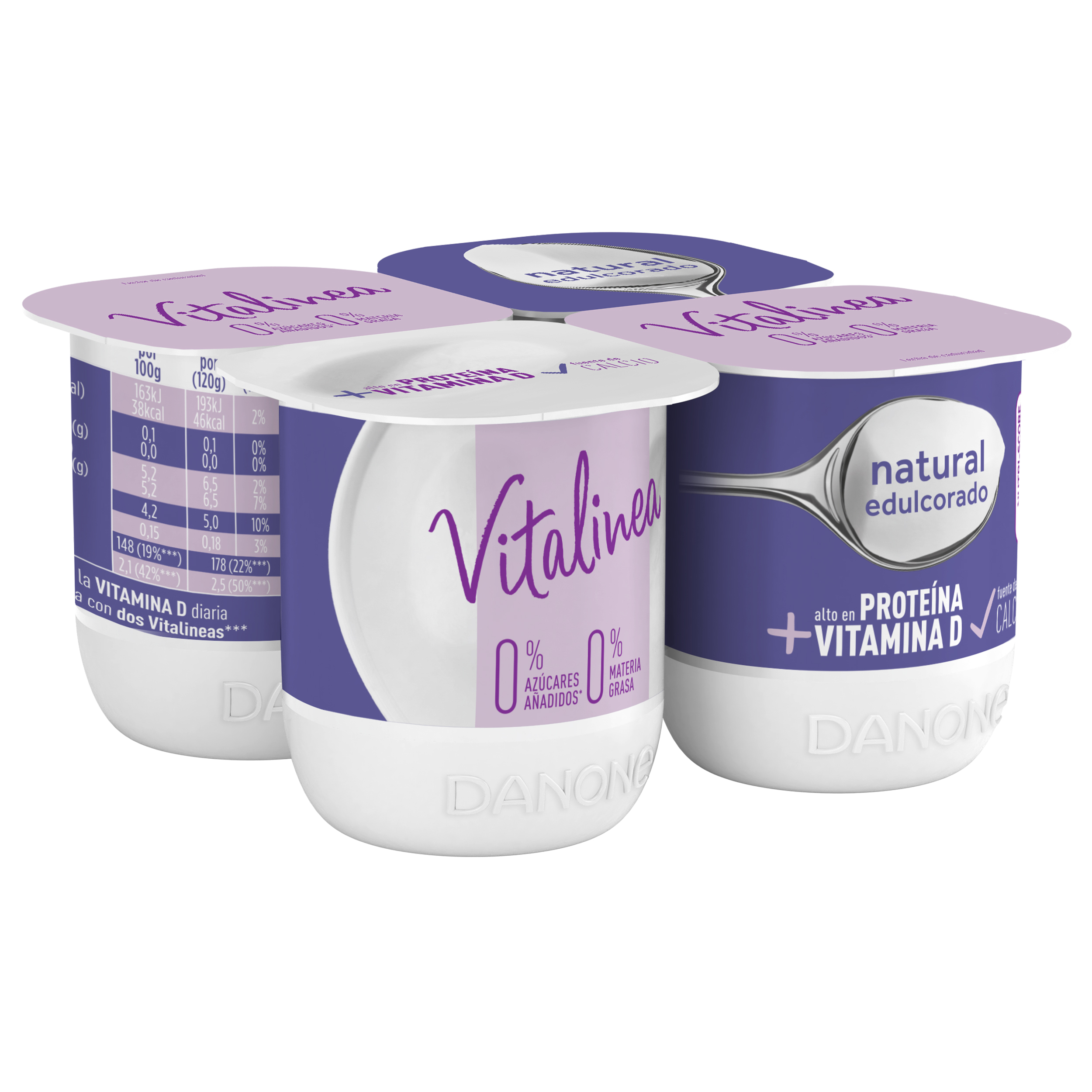 Yogur Danone Vitalinea 0% frutos del bosque 4x120 g