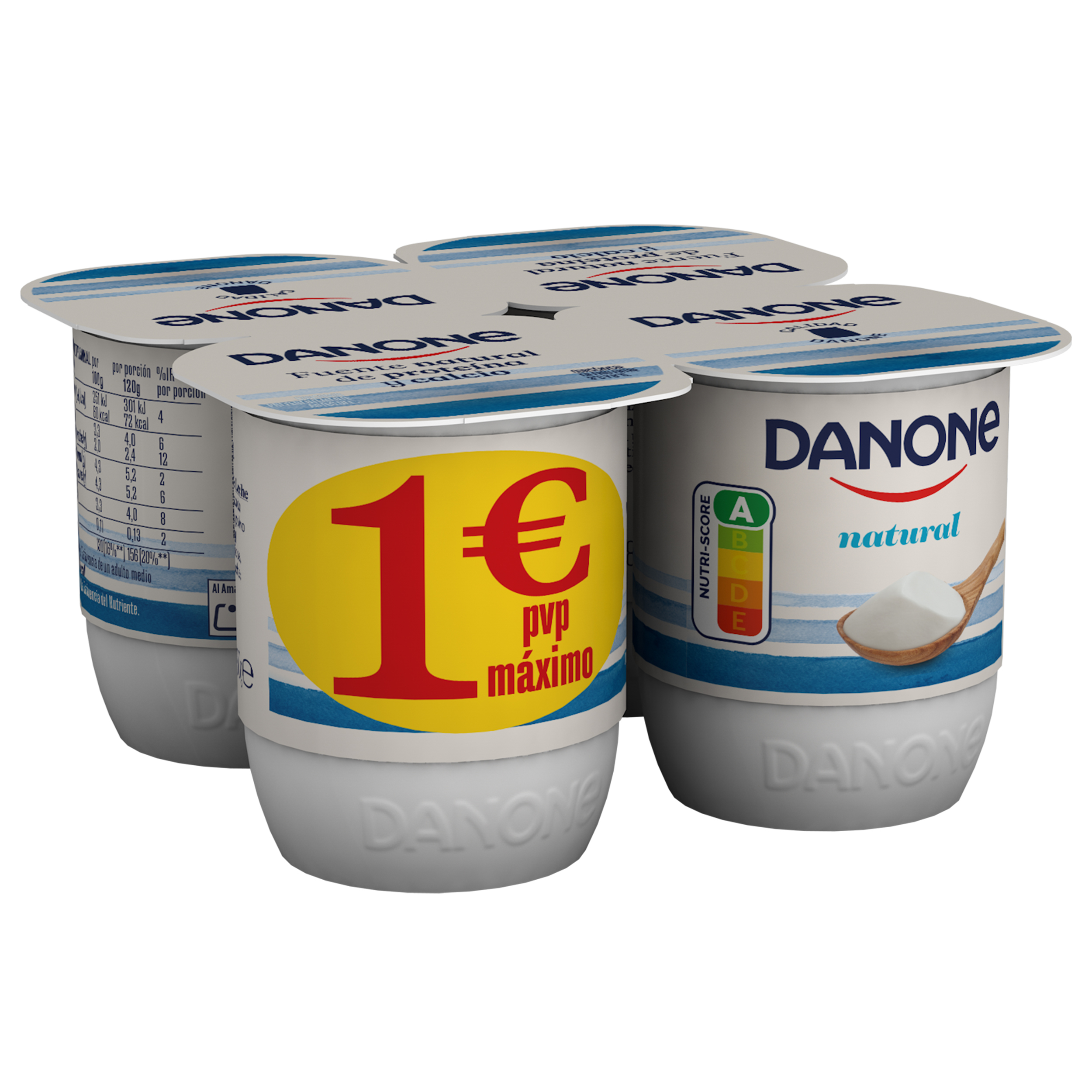 Yogur líquido Realfooding y yogur natural Danone: mismos ingredientes, dos  euros más de precio