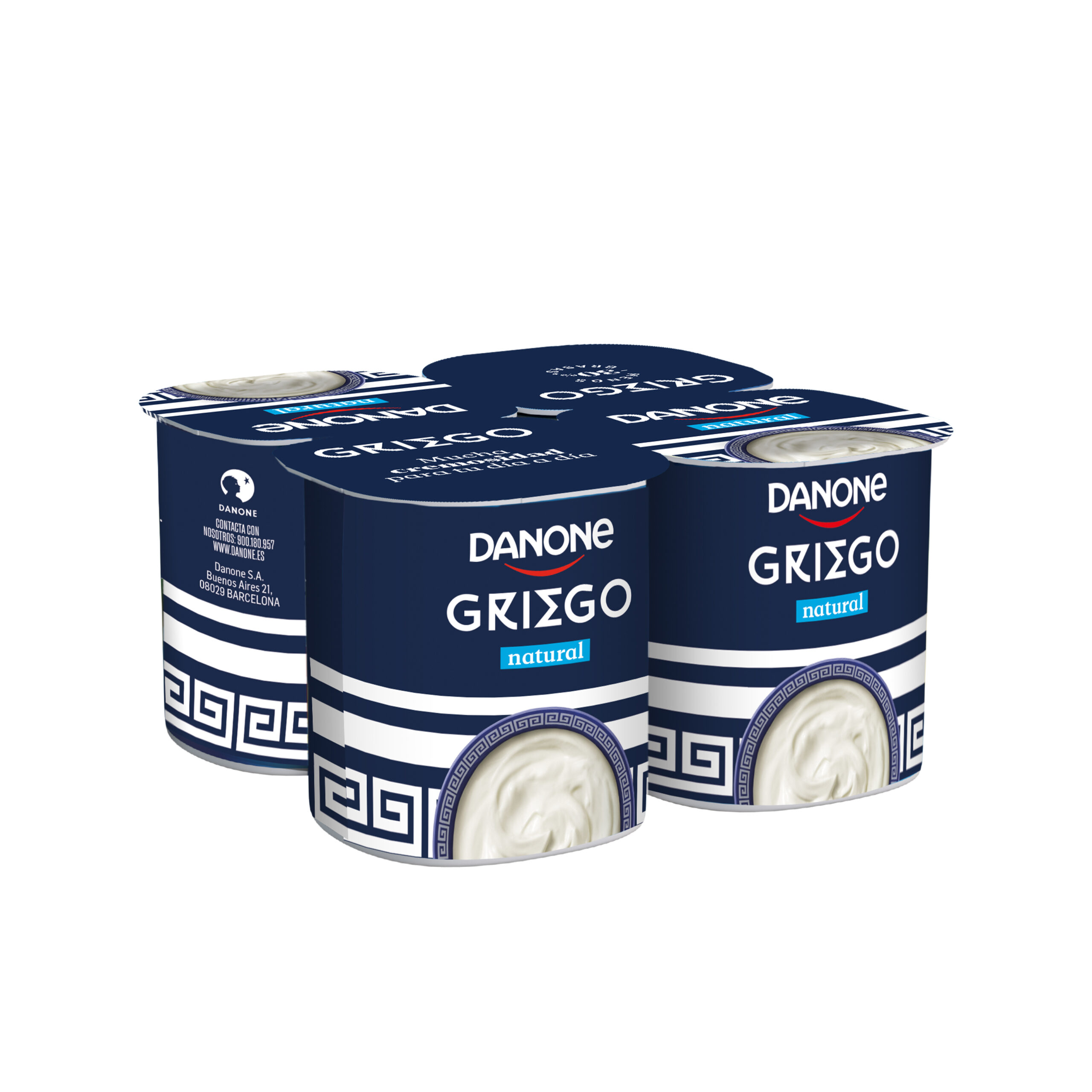 Yogurt griego Danone natural sin azúcar 650 g